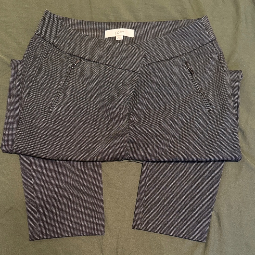 LOFT black Trousers with white dots